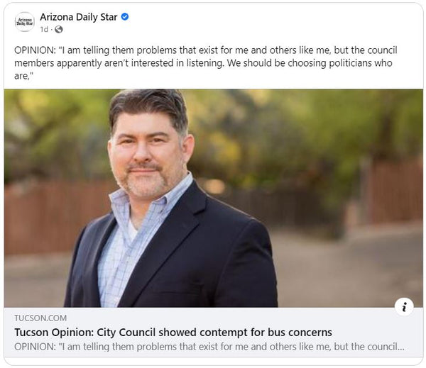 Featured AZ Daily Star Guest Opinion highlighting Mayor and Council contempt for citizen concerns about free crime bus, Estevan Fentanyl camps' continued destruction. More Fentanyl Siezures