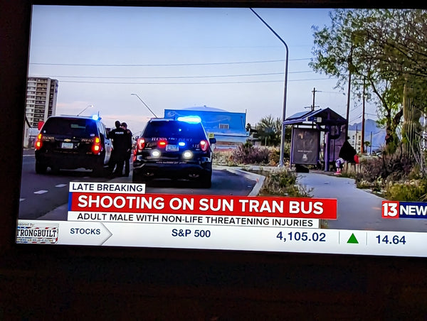 Shooting Easter Weekend on Sun Tran Crime Bus near Estevan Park, the City funded Fentanyl Camp; Mayor Regina Romero, Lane Santa Cruz, Kevin Dahl and Steve Kozachik voice support for a free Crime Bus!